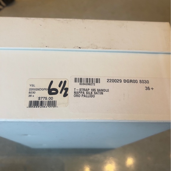 Yves Saint Laurent metallic slingback open toe platform heels. Size 36.5 - Picture 12 of 12